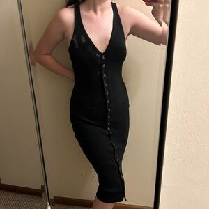 The line by k button up black dress